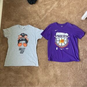 Nike Women’s Purple and Gray Phoenix Basketball 2 T-Shirt Bundle